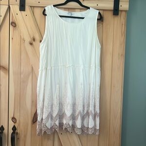 Elegant Cream Lace Dress